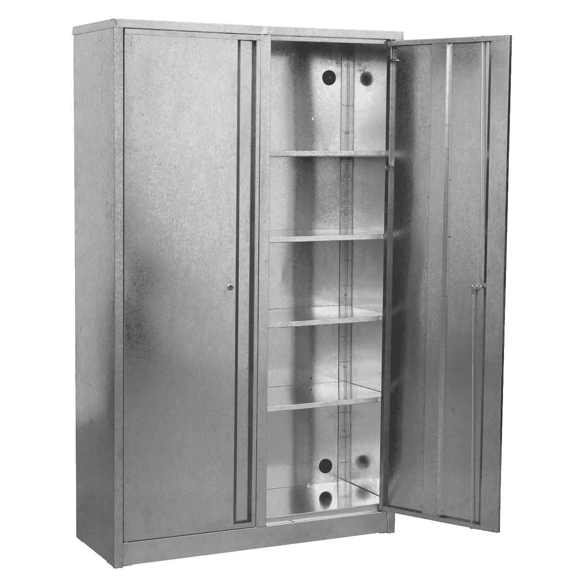 Extra-Wide Galvanized Steel Floor Cabinet with 4 Shelves - Image 4