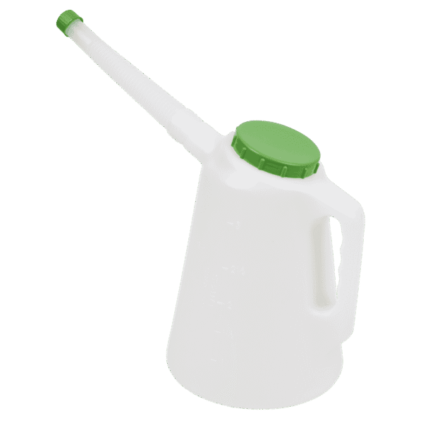 Oil Container with Green Lid & Flexible Spout 3L