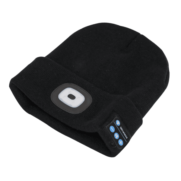 Rechargeable USB Beanie Hat with Wireless Headphones 1W SMD LED