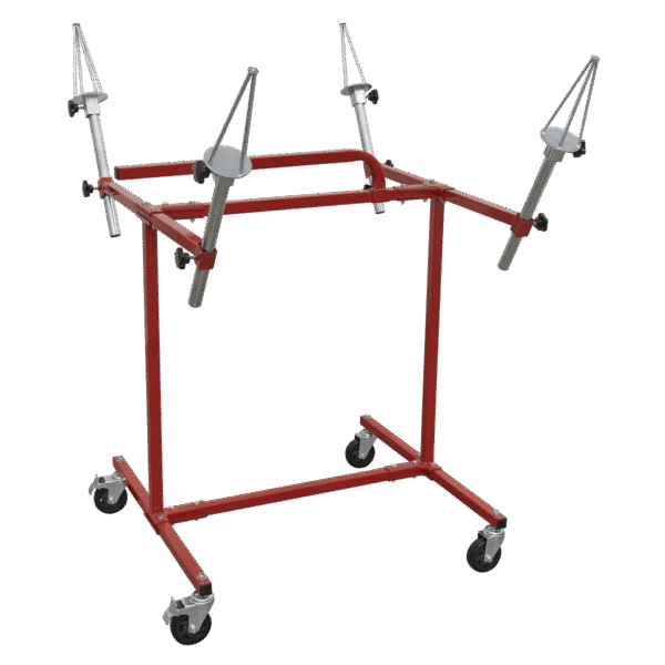 Heavy-Duty Alloy Wheel Painting/Repair Stand 4 Wheel Capacity