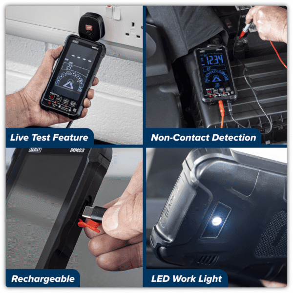 Touchscreen Rechargeable Auto-Ranging Digital Smart Multimeter 10-Function