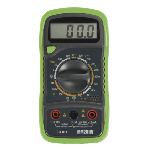 8-Function Digital Multimeter with Thermocouple - Hi-Vis Green