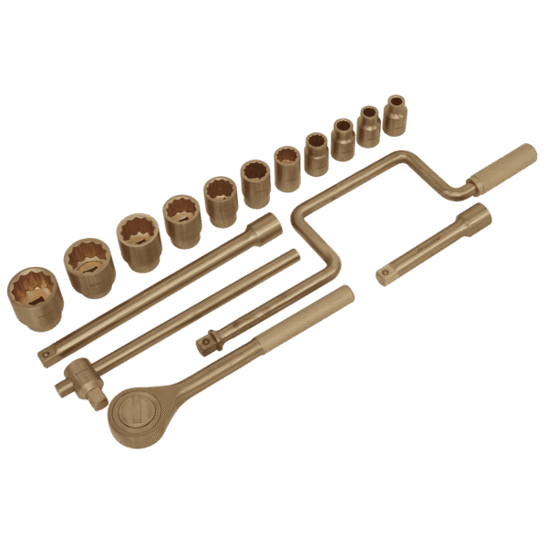 Premier Non-Sparking Socket Set 1/2"Sq Drive 17pc