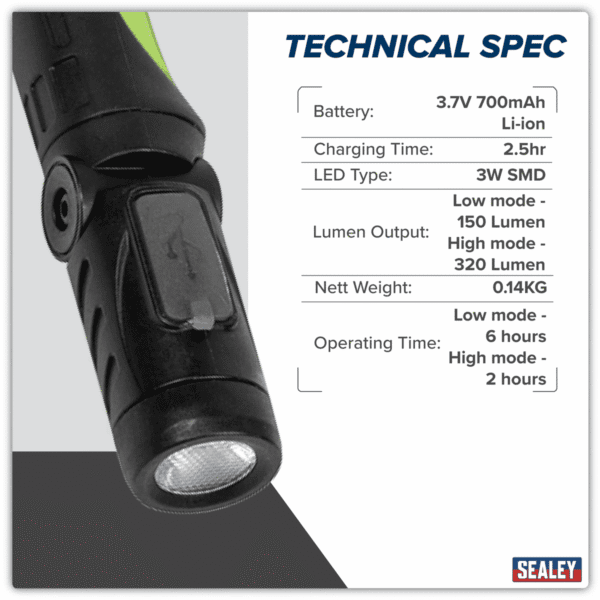 Rechargeable Neck Torch 3W SMD LED