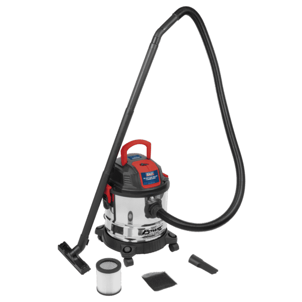 20L Vacuum Cleaner Wet & Dry Stainless Steel Drum 1200W/230V
