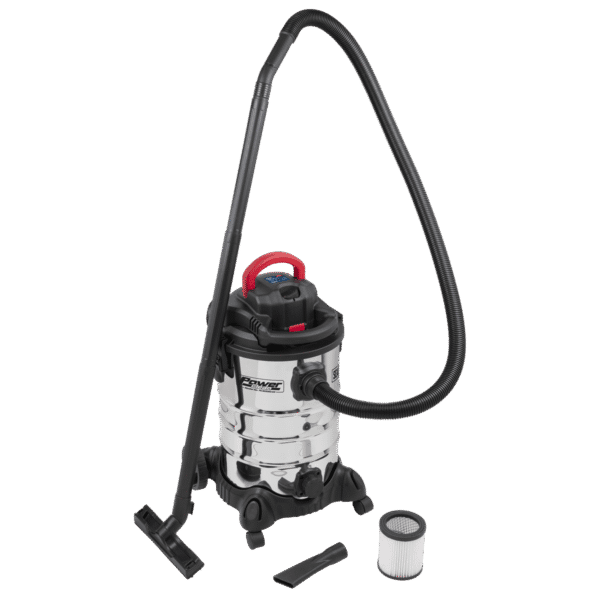30L Vacuum Cleaner Wet & Dry with Stainless Steel Drum & Detachable Leaf Blower 1200W/230V