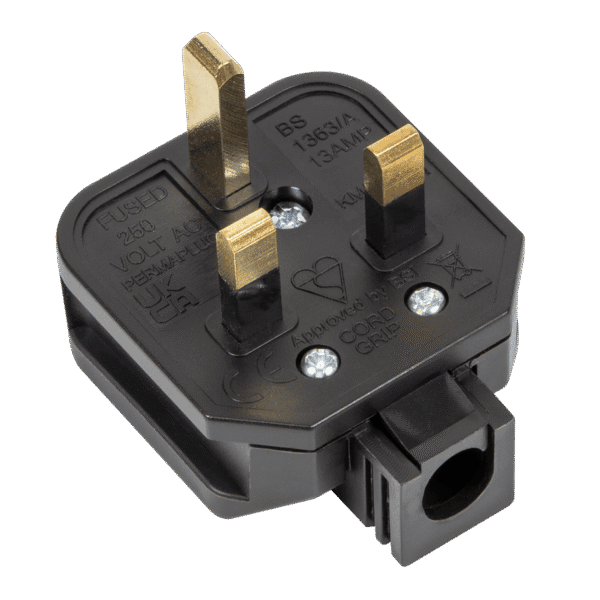 13A Heavy-Duty Rewirable Plug - Black