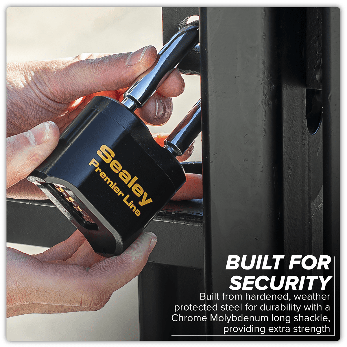 Premier™ Steel Body Combination Padlock Long Shackle 62mm - Image 2
