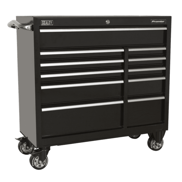 Premier™ Heavy-Duty Extra-Wide Rollcab 11 Drawer 1055mm - Black