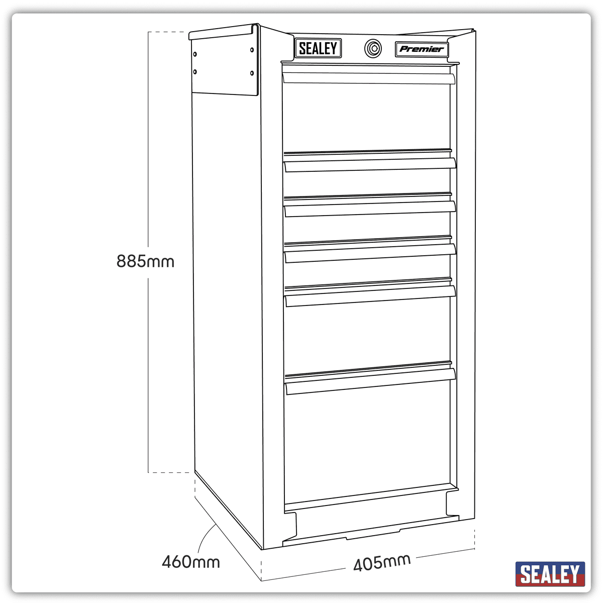 Premier™ Heavy-Duty Hang-On Locker 6 Drawer - Image 3