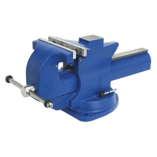 Quick Action Cast Iron Vice with Swivel Base 200mm