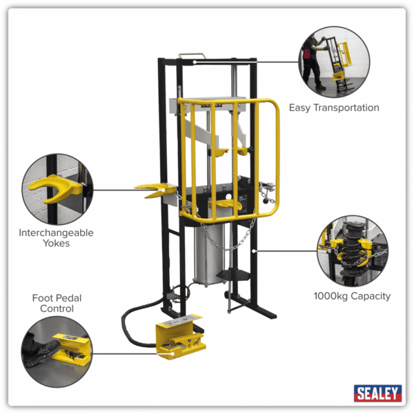 Air Operated Coil Spring Compressor 1000kg