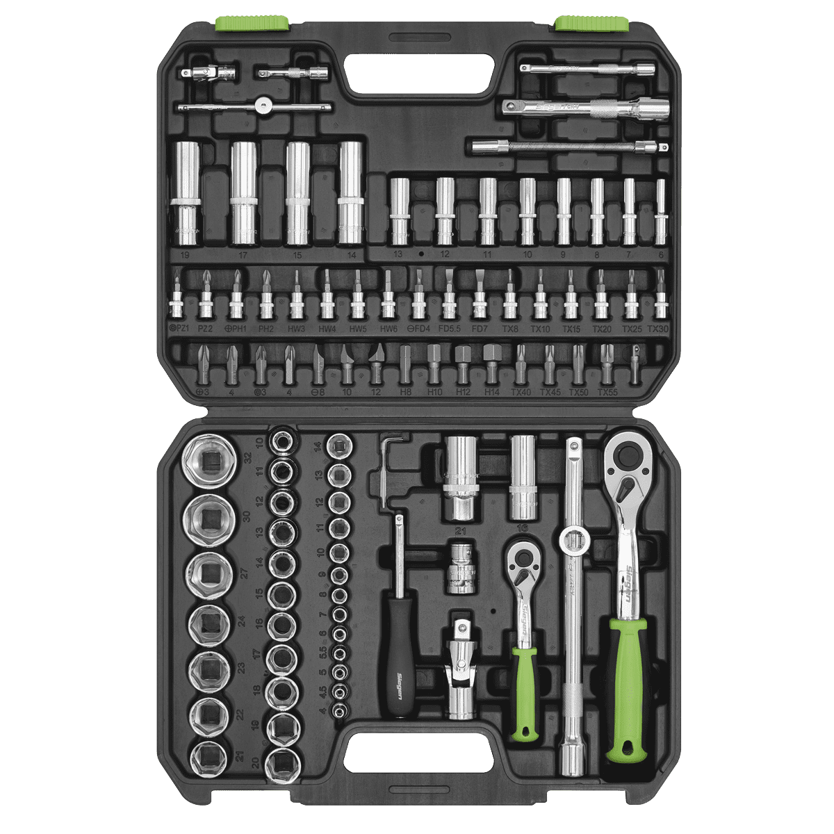 Siegen Socket Set 1/4" & 1/2"Sq Drive 94pc - Image 3
