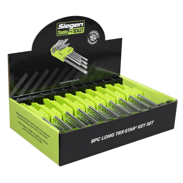 Siegen Long TRX-Star* Key Set 9pc - Display Box of 10