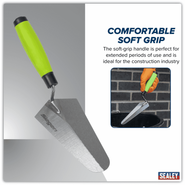 Siegen Gauging Trowel with Soft Grip Handle 175mm
