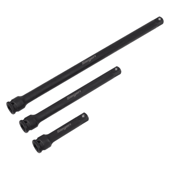 Siegen Impact Extension Bar Set 3/8"Sq Drive 3pc