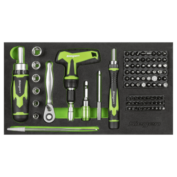 Siegen Mini Toolbox 2 Drawer with 111pc Tool Kit