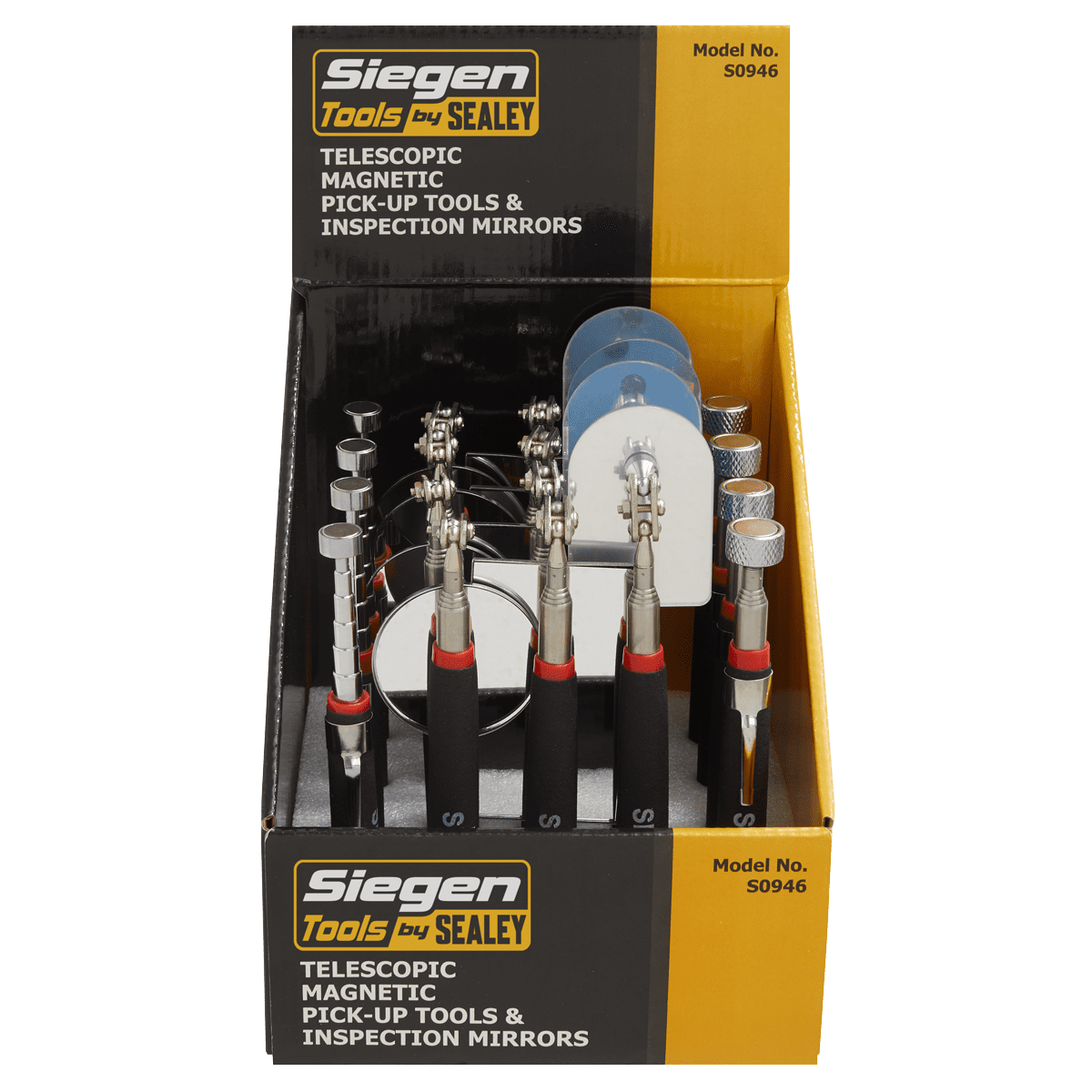 Siegen Telescopic Magnetic Pick-Up Tools & Inspection Mirrors - Display Box of 20 - Image 8