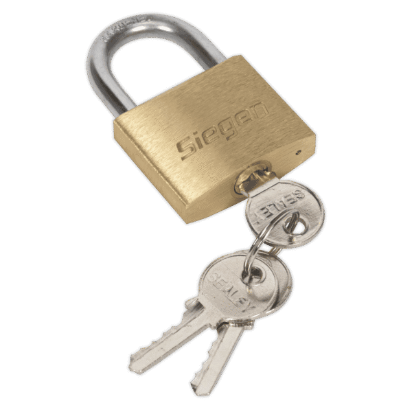 Siegen Brass Body Padlock with Brass Cylinder 40mm