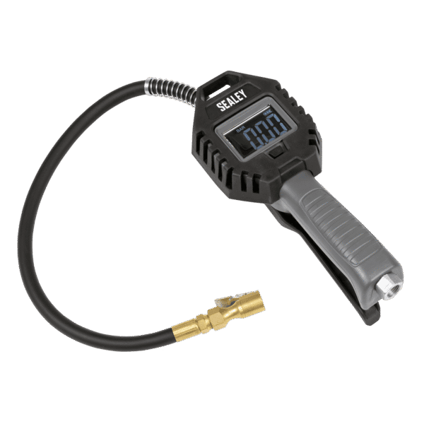 Rechargeable Digital Tyre Inflator with Clip-On Connector