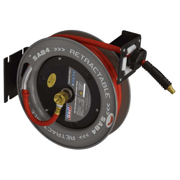 8m Retractable Rubber Air Hose with Steel Reel 10mm ID