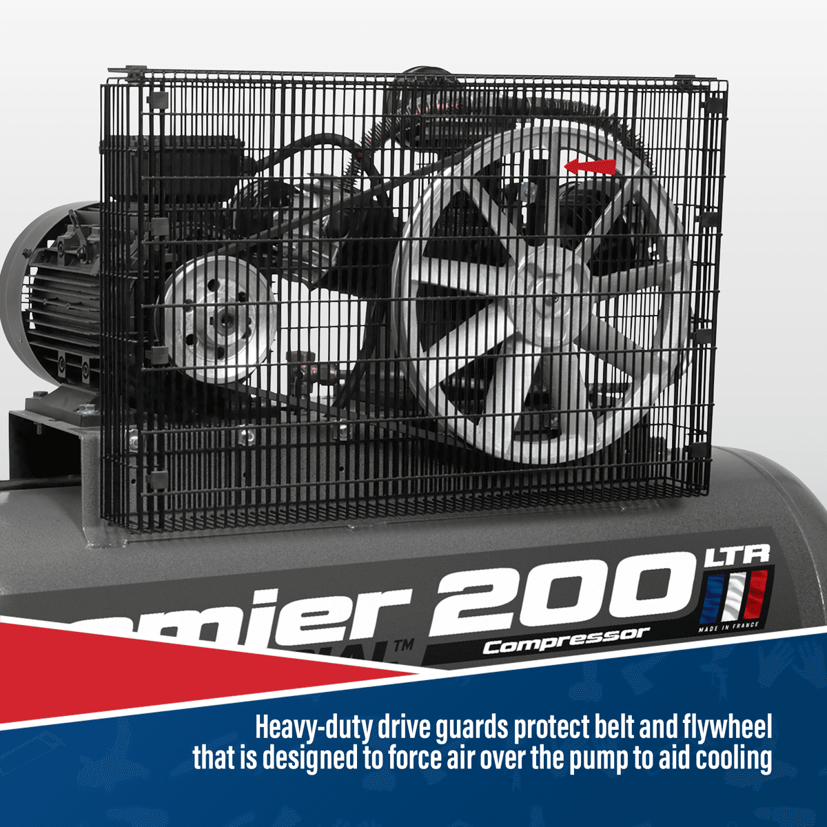 Premier 200L Belt Drive Air Compressor 5.5hp - Image 2