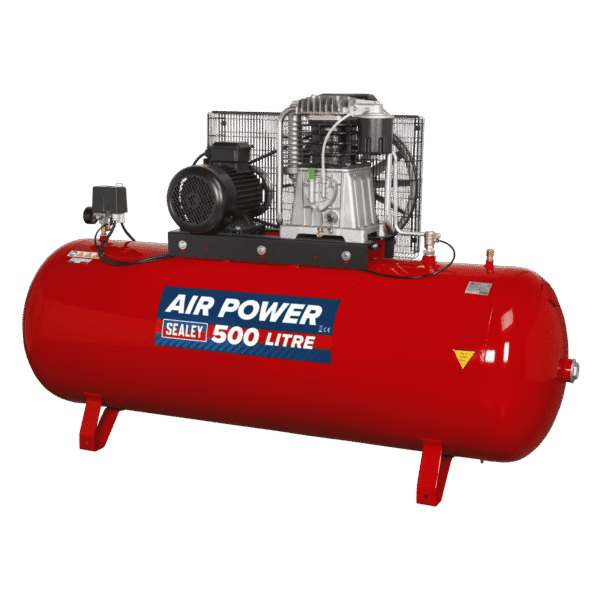 500L Belt Drive Air Compressor with Cast Cylinders 7.5hp 2-Stage