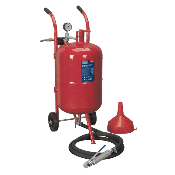Shot Blaster with Water Trap & Wheels 37L