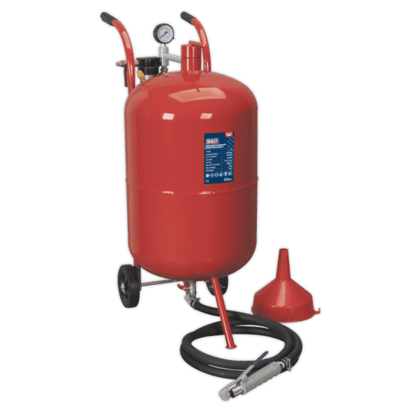 Shot Blaster with Water Trap & Wheels 75L