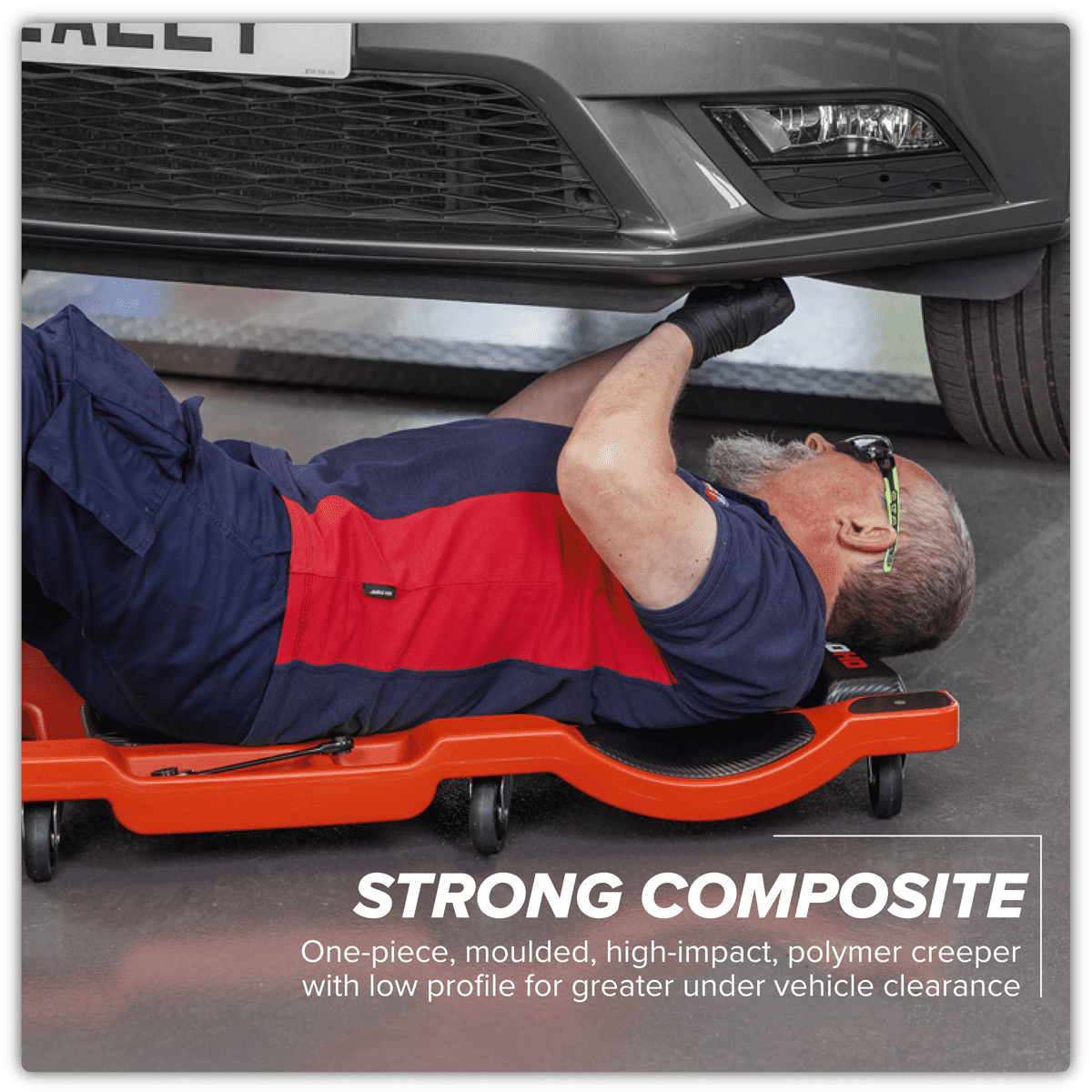 Composite Padded Creeper with 6 Wheels - Image 9
