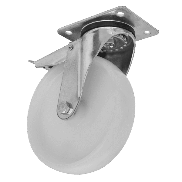 100mm Castor Wheel with Swivel Plate & Total Lock