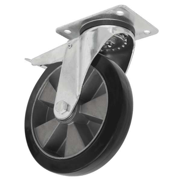 152mm Castor Wheel with Swivel Plate & Total Lock