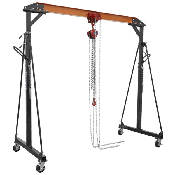 Portable Adjustable Gantry Frame with Geared Trolley Combo 1 Tonne