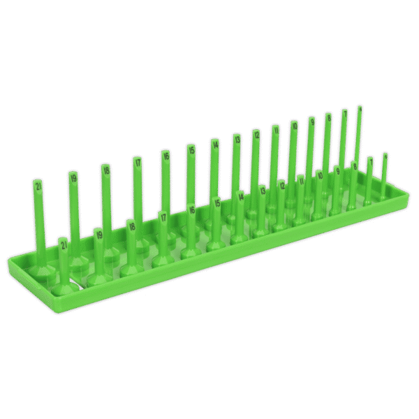 Premier Socket Holder 3/8"Sq Drive 6-21mm - Hi-Vis Green