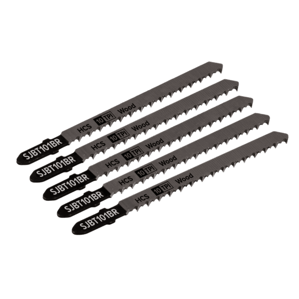 Jigsaw Blade for Hard Wood Downward Cut 100mm 10tpi - Pack of 5