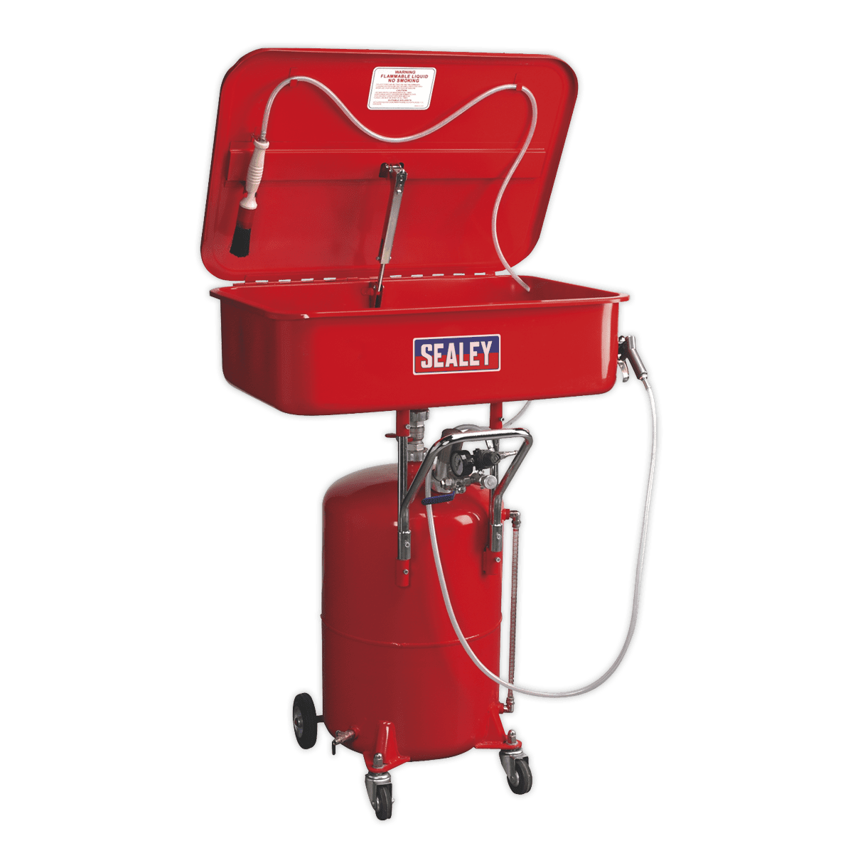 Air Operated Mobile Parts Washer 50L with 65L Reservoir