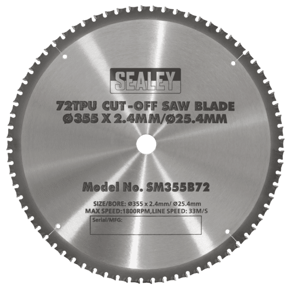 72tpu Cut-Off Saw Blade Ø355 x 2.4mm/Ø25.4mm
