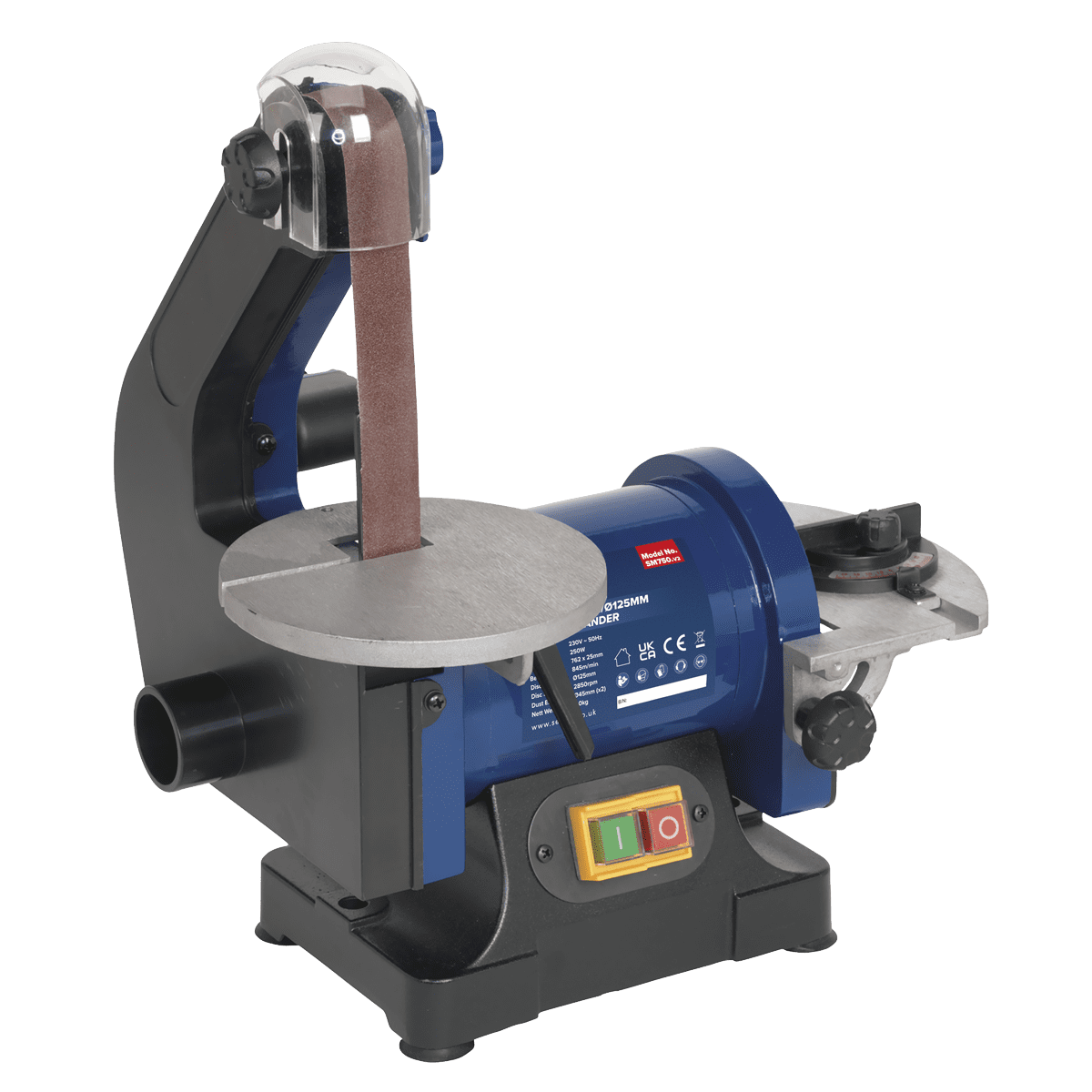 762 x 25mm Belt/125mm Disc Sander 250W/230V