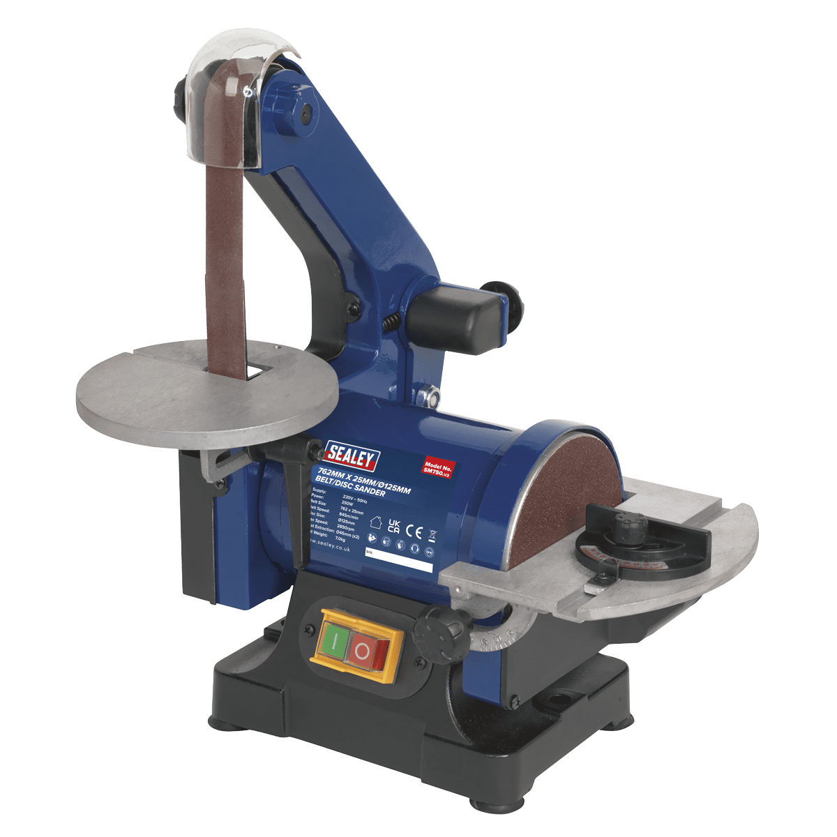 762 x 25mm Belt/125mm Disc Sander 250W/230V - Image 2