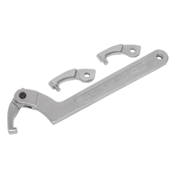 Adjustable C-Spanner Hook & Pin Wrench Set 51-121mm 4pc