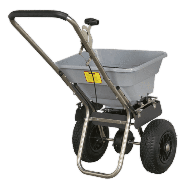 Stainless Steel Broadcast Salt Spreader 37kg Walk Behind