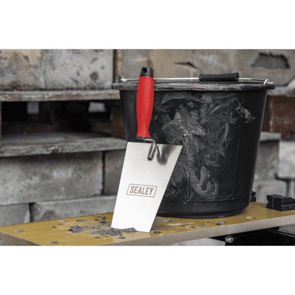 Stainless Steel Bucket Trowel with Rubber Handle 180mm