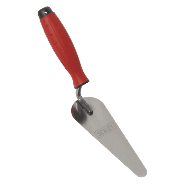 Stainless Steel Narrow Gauging Trowel with Rubber Handle 160mm