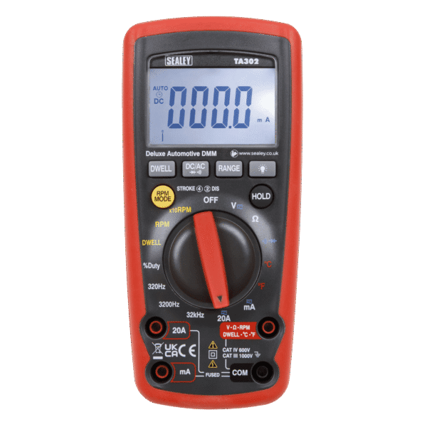 12-Function Digital Automotive Multimeter with Inductive Coupler
