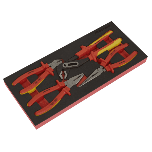 Premier Insulated Pliers Set with Tool Tray 4pc - VDE Approved