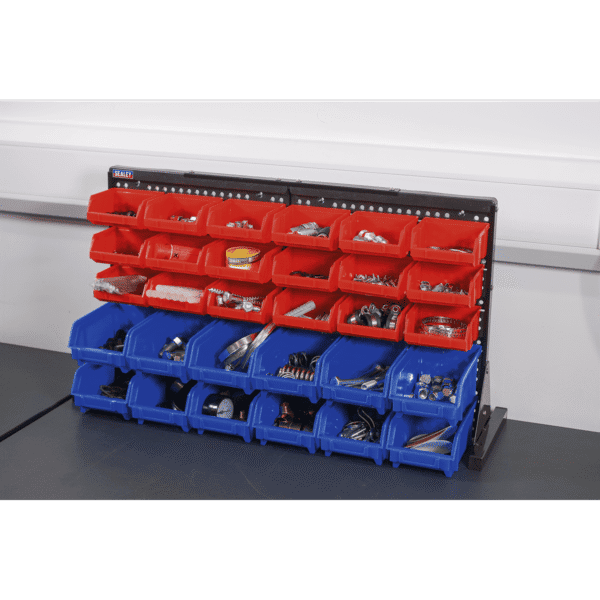 Bench Mounting Bin Storage System with 30 Bins