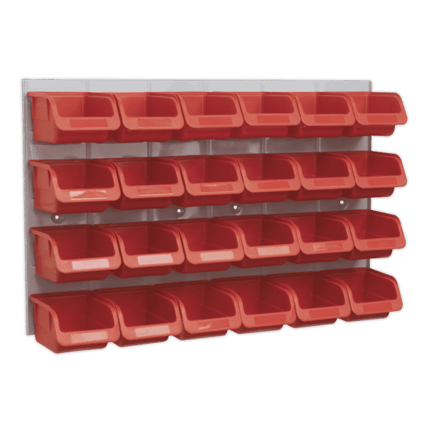 Bin & Panel Combination 24 Bins - Red