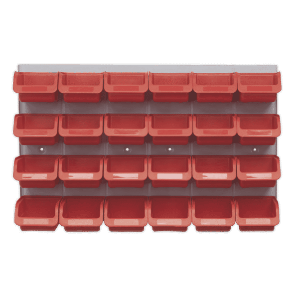Bin & Panel Combination 24 Bins - Red