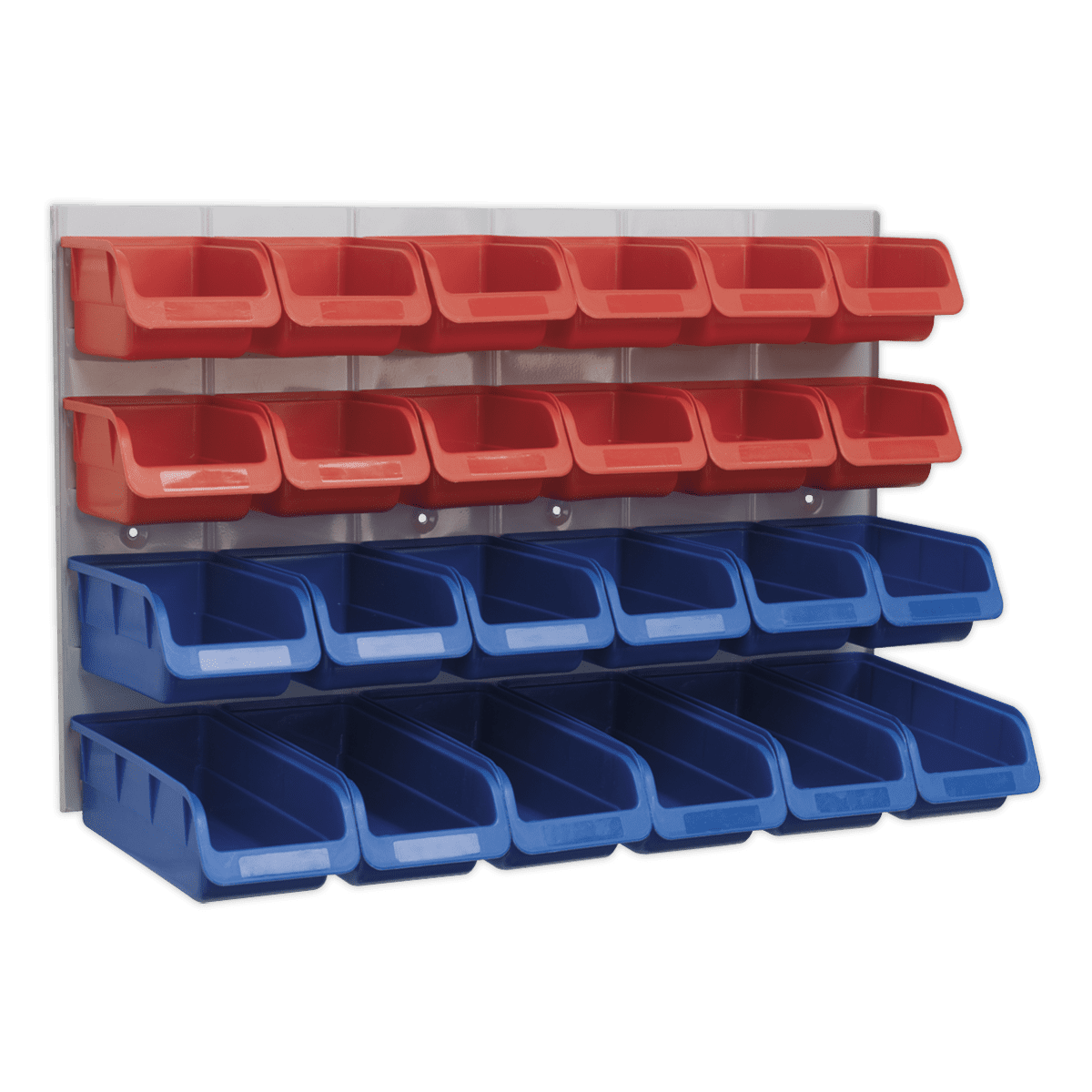 Bin & Panel Combination 24 Bins - Red/Blue