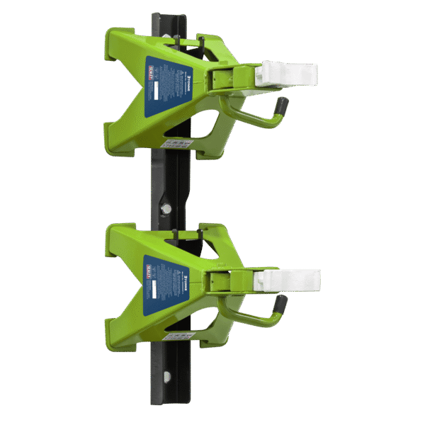 Axle Stand & Axle Stand Storage Rack Combo 3 Tonne - Hi-Vis Green
